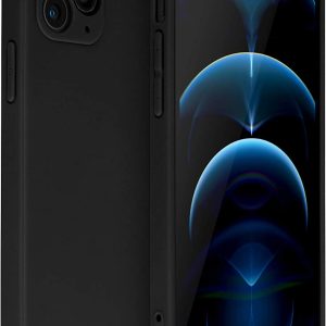 peafowl iPhone 12 Pro Max Case Compatible with iPhone 12 Pro Max Matte Silicone Gel Cover with Full Body Protection Anti-Scratch Shockproof Case Classic Black 6.7 inch