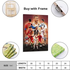 Cr7 Cristiano Ronaldo Footballer Wall Art Posters 5 Canvas Art Poster And Wall Art Picture Print Family Bedroom Study Room Decor Posters 12x18inch(30x45cm)