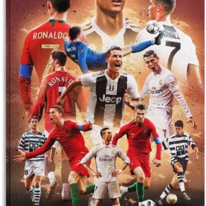 Cr7 Cristiano Ronaldo Footballer Wall Art Posters 5 Canvas Art Poster And Wall Art Picture Print Family Bedroom Study Room Decor Posters 12x18inch(30x45cm)