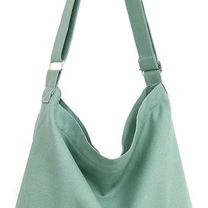 Women’s Retro Large Size Canvas Shoulder Bag Hobo Crossbody Handbag Casual Tote