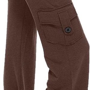 Cargo Pants Women High Waist Straight Leg Pant Loose Casual Trousers Lounge Drawstring Pants with Pockets