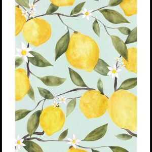 Poster Store Citrus Fruits Set 20×28 – Orange and Lemon Poster Prints for Room, FSC-Certified Wall Art Decor (Set of 2)