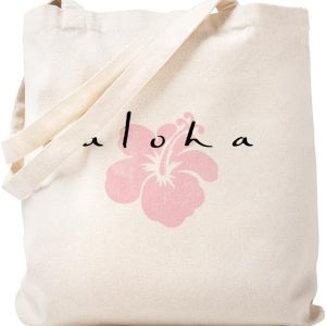 CafePress Aloooha Tote Bag Natural Canvas Tote Bag, Reusable Shopping Bag