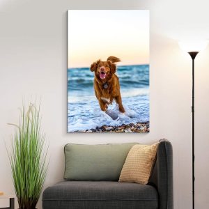 NWT Personalized Pictures to Canvas for Wall, Custom Canvas Prints with Your Photos for Pet/Animal, Framed 10×8 inches