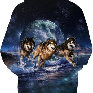 Loveternal Mens Womens Fleece Liner Hoodies Novelty Graphic Pullover Hooded Sweatshirts