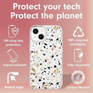 Sonix Phone Case for iPhone 13 | 10ft Drop Tested | White Terazzo Print | Confetti