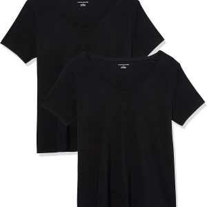 Amazon Essentials Women’s Classic-Fit Short-Sleeve V-Neck T-Shirt, Multipacks