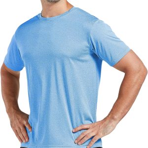 5 Pack Men’s Dry Fit T Shirts, Athletic Running Gym Workout Short Sleeve Tee Shirts for Men