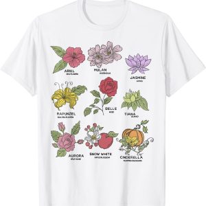 Disney Princesses Types Of Flowers T-Shirt