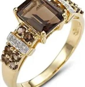 Nattaphol Size 6-11 Charm Hot Rings for Women Brown Zircon Stone Crystal Gold Filled Party Anniversary Female Finger Jewelry Gift (8)